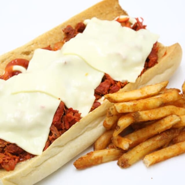 Chicken Cheesesteak & Fries Combo.