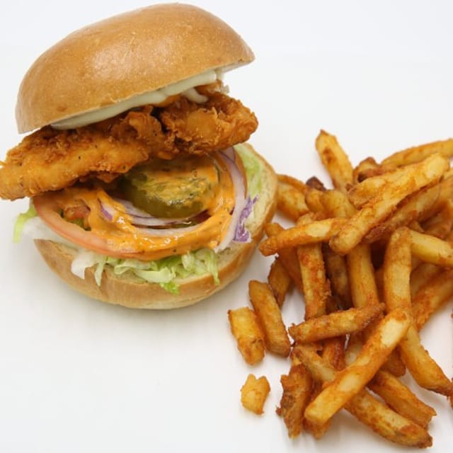 Chicken Sandwich & Fries Combo.